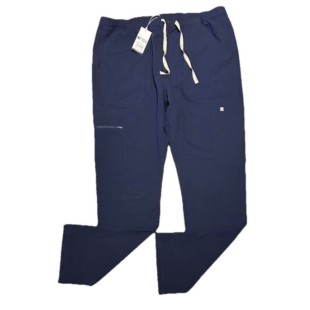 FIGS MEN'S  CAIRO CARGO SCRUB PANTS SZ 2XL‎ TALL NWT Navy Blue